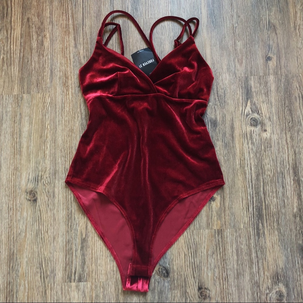 red velvet bodysuit